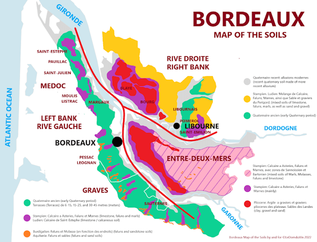 bordeaux wine map