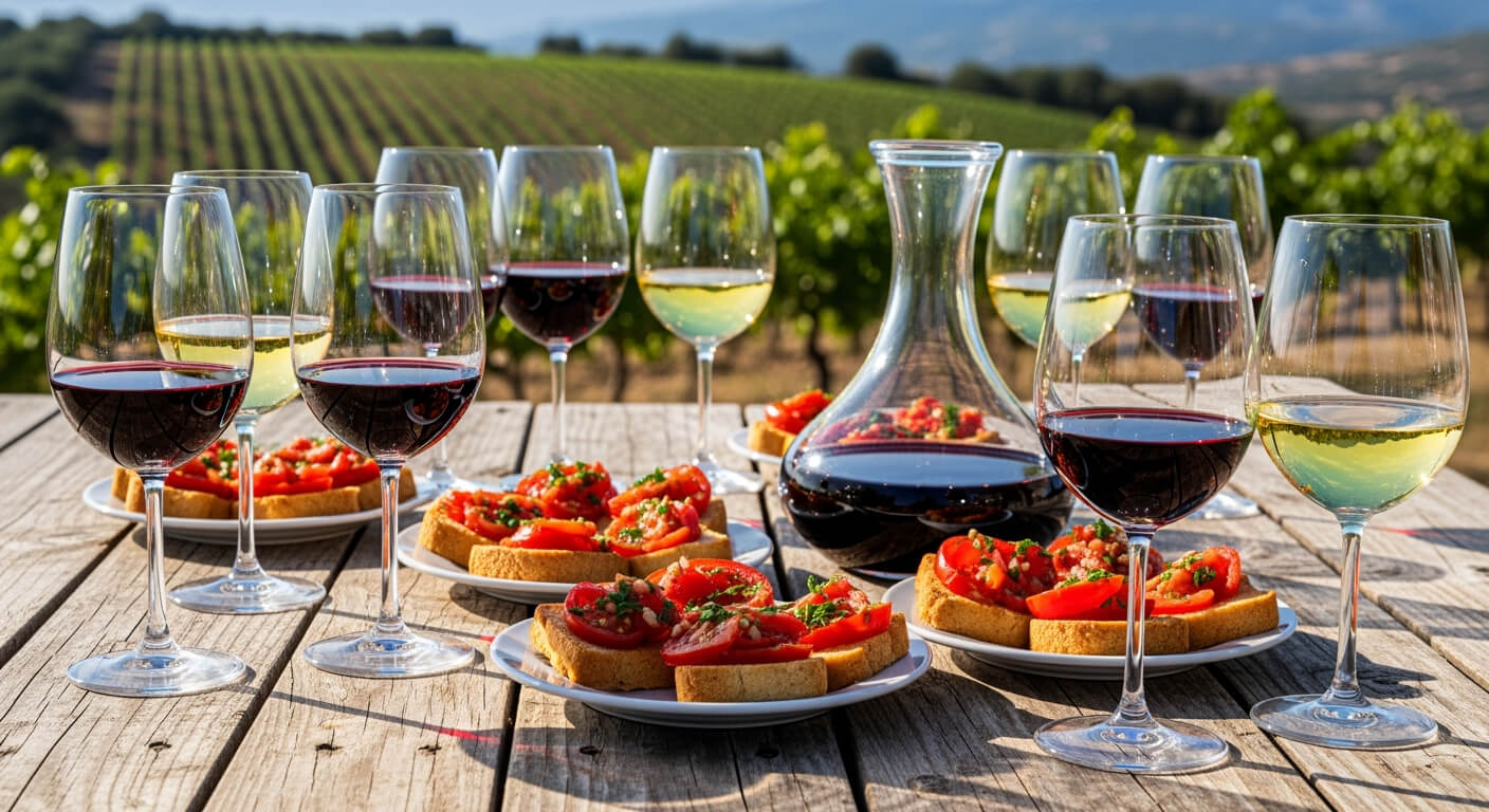 Traditional Cretan wine tasting with local meze and multiple wine varieties
